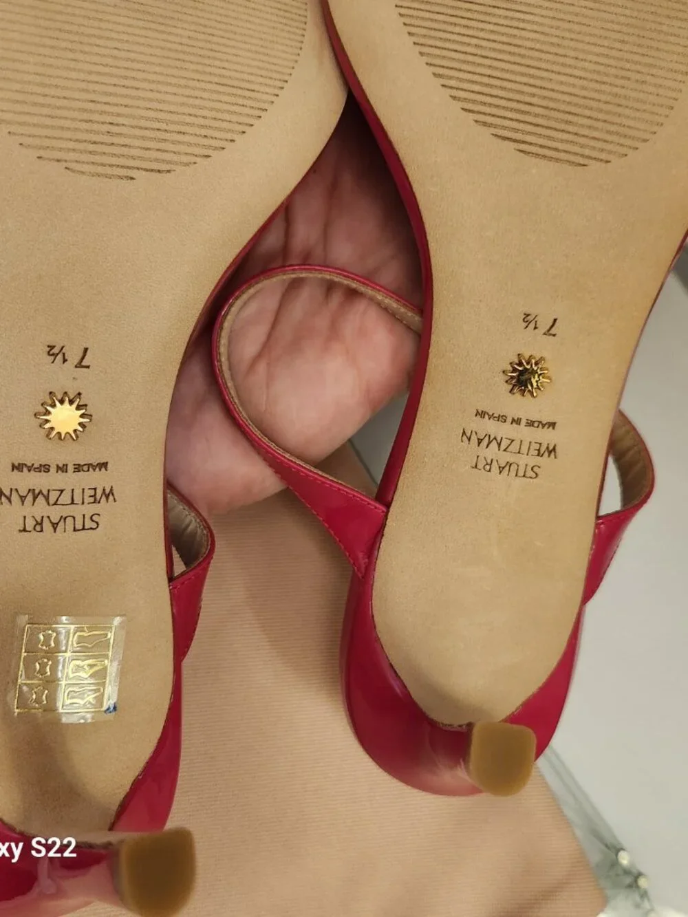 Stuart Weitzman Aleena 75 Pink Patent Leather Heel Sandals. NIB. Size 7.5 - Picture 11 of 11